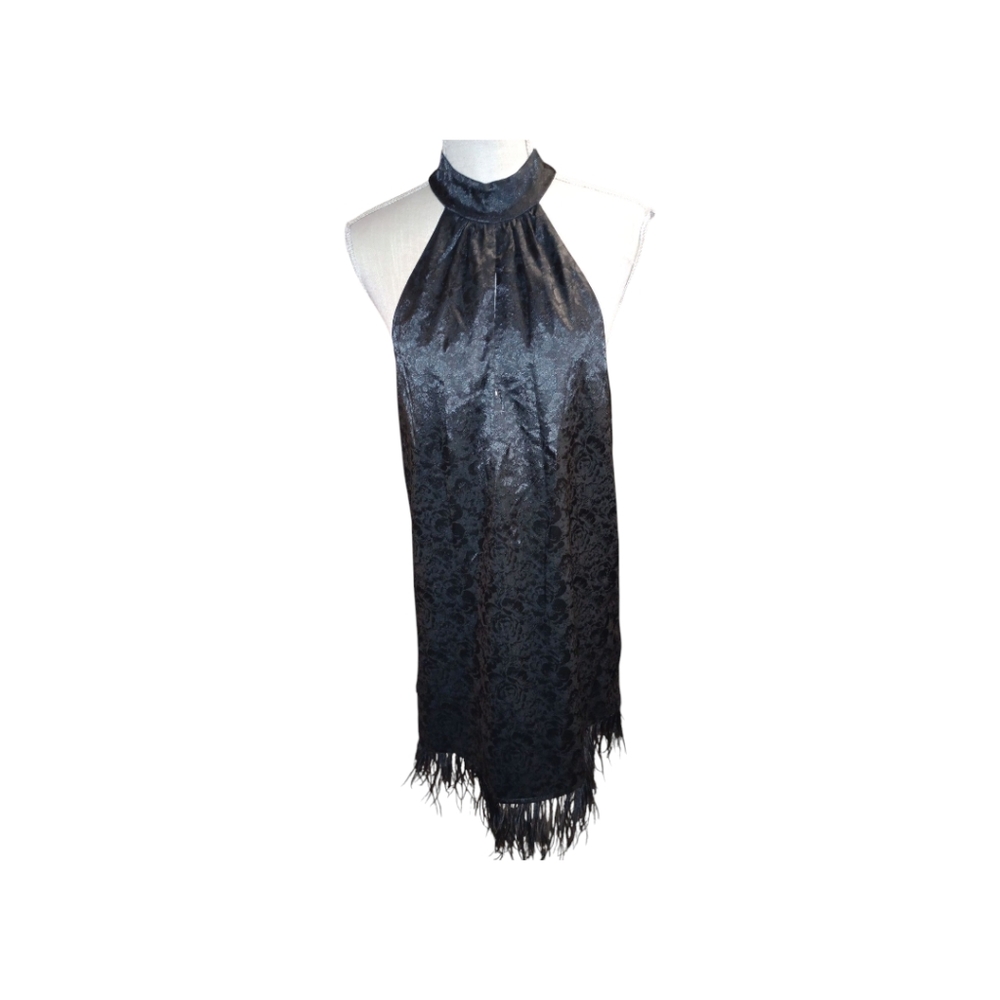 Stunning! WAYF, Where are you From Black with Feather Bottom, Size S, NWT